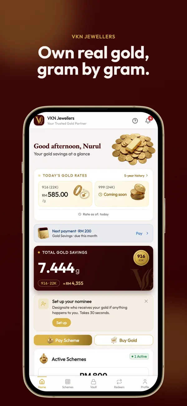 VKN home screen from the official App Store preview